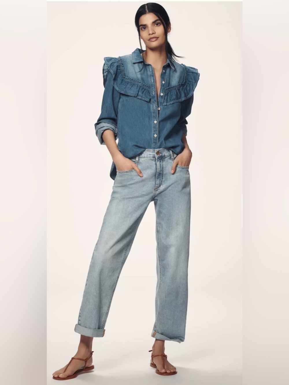 Pilcro Anthropologie Baggy Boyfriend High Rise Relaxed Jeans Size 28